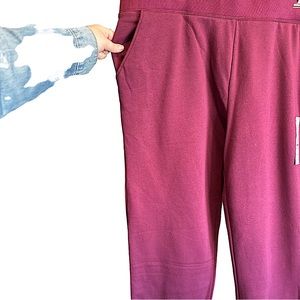 NWT Super Soft Straight Leg Fleece Pant Deep Fuchsia